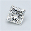 Natural Diamond 1.01 Carats, Princess with  Cut, G Color, VS2 Clarity and Certified by GIA