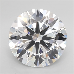 Picture of Lab Grown Diamond 5.50 Carats, Round with Ideal Cut, D Color, VVS2 Clarity and Certified by IGI