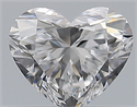 Natural Diamond 0.31 Carats, Heart with  Cut, D Color, VVS2 Clarity and Certified by GIA