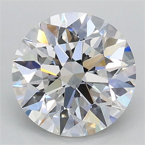 Picture of Lab Grown Diamond 1.06 Carats, Round with Excellent Cut, D Color, VVS2 Clarity and Certified by IGI