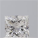 Diamante Natural 0.40 quilates, Princesa , Color E, claridad SI1 y certificado GIA