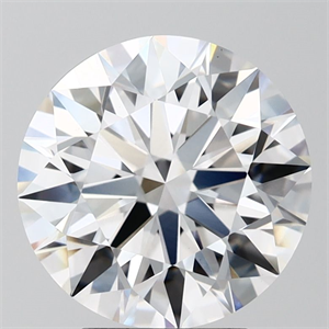 Picture of Lab Grown Diamond 4.07 Carats, Round with Ideal Cut, D Color, VVS2 Clarity and Certified by IGI