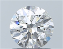 Natural Diamond 0.90 Carats, Round with Excellent Cut, F Color, SI2 Clarity and Certified by GIA