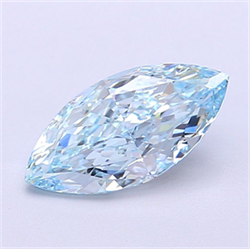 Picture of Lab Grown Diamond 1.27 Carats, Marquise with  Cut, Fancy Vivid Blue Color, VS1 Clarity and Certified by IGI