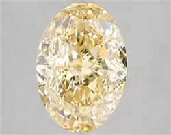 Picture of Lab Grown Diamond 3.04 Carats, Oval with  Cut, Fancy Intense Yellow Color, VS2 Clarity and Certified by IGI