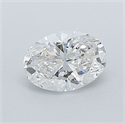 Natural Diamond 0.50 Carats, Oval with  Cut, F Color, SI1 Clarity and Certified by GIA