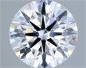 Lab Grown Diamond 2.41 Carats, Round with Ideal Cut, D Color, VVS2 Clarity and Certified by IGI