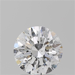 Picture of Natural Diamond 1.70 Carats, Round with Excellent Cut, D Color, SI2 Clarity and Certified by GIA