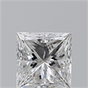 Natural Diamond 0.70 Carats, Princess with  Cut, E Color, VS2 Clarity and Certified by GIA
