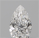 Diamante Natural 0.10 quilates, De pera , Color E, claridad VS1 y certificado IGI
