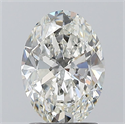 Natural Diamond 1.50 Carats, Oval with  Cut, H Color, SI2 Clarity and Certified by GIA