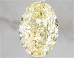 Picture of Lab Grown Diamond 3.03 Carats, Oval with  Cut, Fancy Intense Yellow Color, VS1 Clarity and Certified by IGI