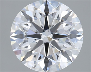 Picture of Lab Grown Diamond 2.50 Carats, Round with Ideal Cut, D Color, VVS2 Clarity and Certified by IGI