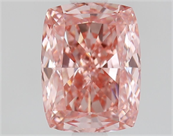 Picture of Lab Grown Diamond 1.61 Carats, CUSHION MODIFIED with  Cut, Fancy Vivid Pink Color, VS1 Clarity and Certified by IGI