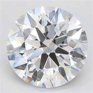 Picture of Lab Grown Diamond 3.00 Carats, Round with Ideal Cut, D Color, IF Clarity and Certified by IGI
