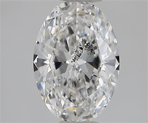 Picture of Natural Diamond 1.01 Carats, Oval with  Cut, E Color, I1 Clarity and Certified by GIA