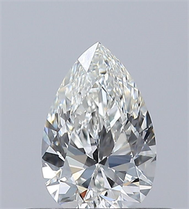 Foto Diamante Natural 0.40 quilates, De pera , Color H, claridad VVS1 y certificado GIA de
