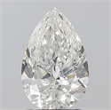 Natural Diamond 1.71 Carats, Pear with  Cut, H Color, SI2 Clarity and Certified by GIA