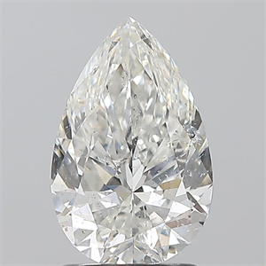 Picture of Natural Diamond 1.71 Carats, Pear with  Cut, H Color, SI2 Clarity and Certified by GIA