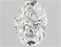 Natural Diamond 0.63 Carats, Oval with  Cut, F Color, VVS2 Clarity and Certified by GIA