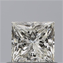 Natural Diamond 0.53 Carats, Princess with  Cut, H Color, VVS1 Clarity and Certified by IGI