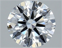 Natural Diamond 1.09 Carats, Round with Excellent Cut, D Color, FL Clarity and Certified by GIA
