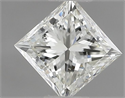 Natural Diamond 0.50 Carats, Princess with  Cut, J Color, VVS2 Clarity and Certified by IGI