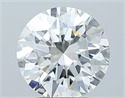Natural Diamond 2.50 Carats, Round with Excellent Cut, H Color, VS1 Clarity and Certified by GIA