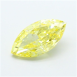 Picture of Lab Grown Diamond 2.42 Carats, Marquise with  Cut, Fancy Intense Yellow Color, VVS2 Clarity and Certified by IGI