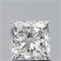 Natural Diamond 0.92 Carats, Princess with  Cut, J Color, VS1 Clarity and Certified by GIA
