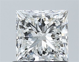 Picture of Natural Diamond 1.02 Carats, Princess with  Cut, H Color, VVS1 Clarity and Certified by GIA