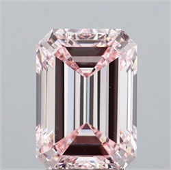 Picture of Lab Grown Diamond 2.04 Carats, Emerald with  Cut, Fancy Pink Color, VVS2 Clarity and Certified by IGI