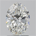 Natural Diamond 1.30 Carats, Oval with  Cut, F Color, SI1 Clarity and Certified by GIA