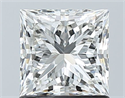 Natural Diamond 1.25 Carats, Princess with  Cut, H Color, VS1 Clarity and Certified by GIA