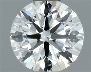 Picture of Natural Diamond 0.50 Carats, Round with Excellent Cut, H Color, VVS2 Clarity and Certified by IGI