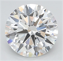 Lab Grown Diamond 3.61 Carats, Round with Ideal Cut, D Color, IF Clarity and Certified by IGI
