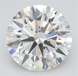 Picture of Lab Grown Diamond 3.61 Carats, Round with Ideal Cut, D Color, IF Clarity and Certified by IGI