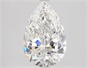 Natural Diamond 1.85 Carats, Pear with  Cut, D Color, VVS1 Clarity and Certified by GIA