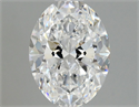 Natural Diamond 1.00 Carats, Oval with  Cut, D Color, SI1 Clarity and Certified by GIA