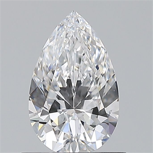 Picture of Natural Diamond 0.70 Carats, Pear with  Cut, D Color, IF Clarity and Certified by GIA
