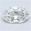 Diamante Natural 2.01 quilates, Ovalado , Color G, claridad SI1 y certificado GIA