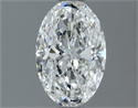 Natural Diamond 1.00 Carats, Oval with  Cut, G Color, VS2 Clarity and Certified by GIA