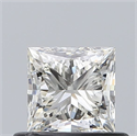 Natural Diamond 0.60 Carats, Princess with  Cut, J Color, SI1 Clarity and Certified by GIA