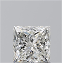 Natural Diamond 1.01 Carats, Princess with  Cut, I Color, VVS1 Clarity and Certified by GIA