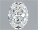 Natural Diamond 0.40 Carats, Oval with  Cut, F Color, VS1 Clarity and Certified by GIA