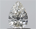 Natural Diamond 0.51 Carats, Pear with  Cut, H Color, IF Clarity and Certified by IGI