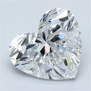 Picture of Natural Diamond 5.13 Carats, Heart with  Cut, E Color, VS2 Clarity and Certified by GIA