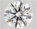 Natural Diamond 3.50 Carats, Round with Excellent Cut, F Color, VVS2 Clarity and Certified by GIA