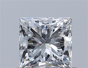 Picture of Natural Diamond 0.54 Carats, Princess with  Cut, E Color, VVS2 Clarity and Certified by GIA