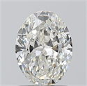 Natural Diamond 1.01 Carats, Oval with  Cut, H Color, SI1 Clarity and Certified by GIA